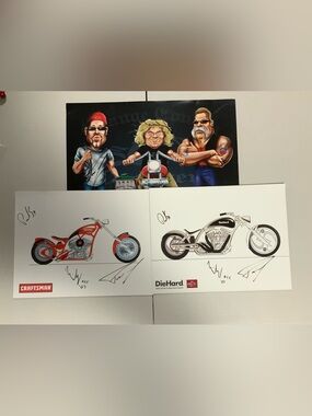 Signed Motorcycle Art Prints Orange County Choppers (1224)